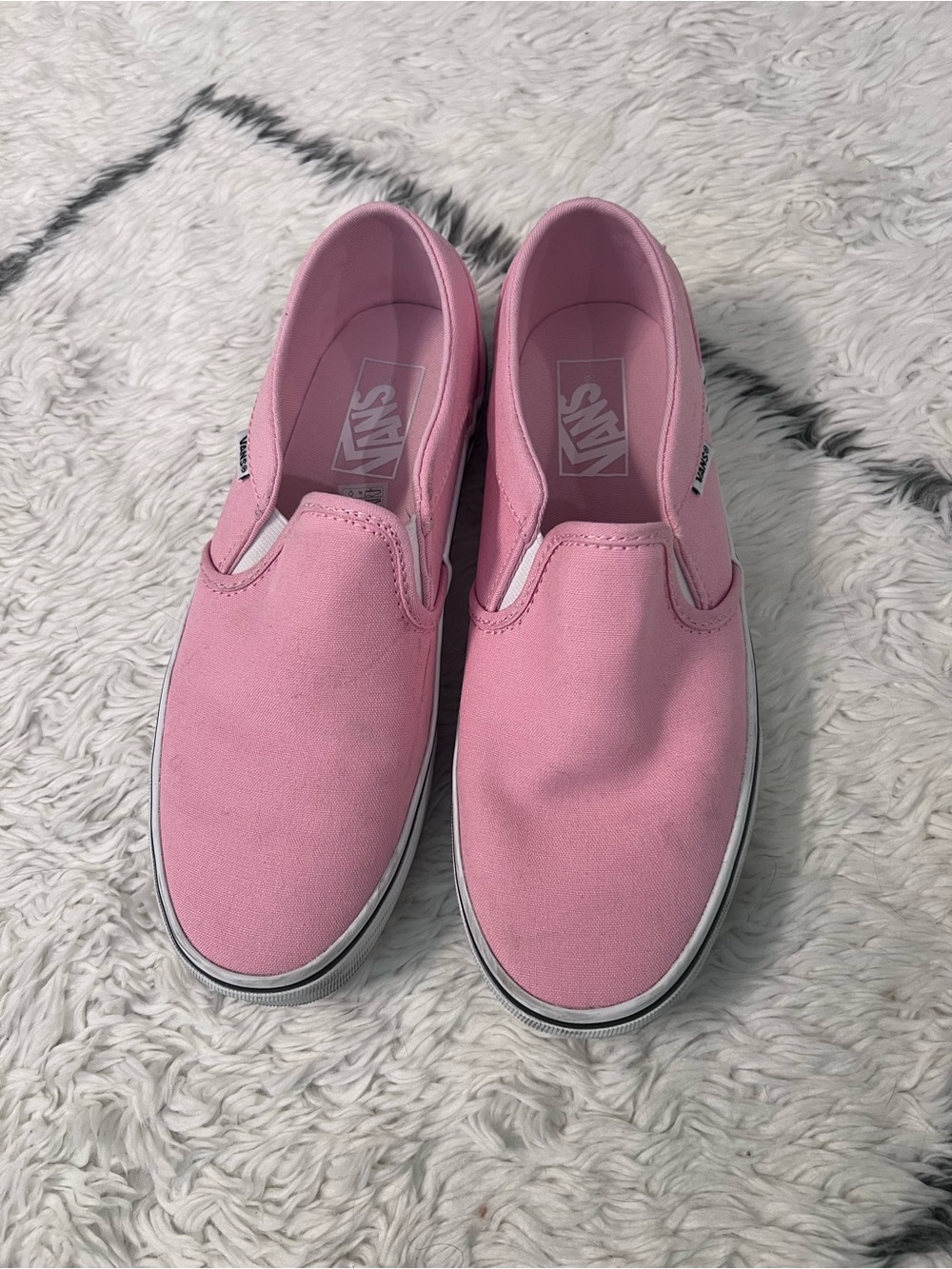 Vans Pink Slip-On Canvas Sneakers